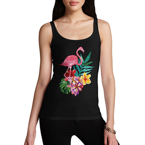 Watercolour Flamingo Flowers  Women's Tank Top