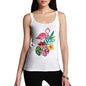 Watercolour Flamingo Flowers  Women's Tank Top