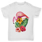 Watercolour Floral Flamingo Boy's T-Shirt