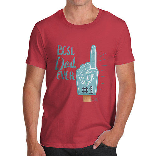 Father's Day Best Dad Ever #1 Foam Finger Men's T-Shirt