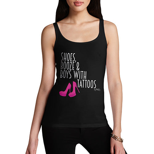 Shoes, Booze, Boys With Tattoos Women's Tank Top