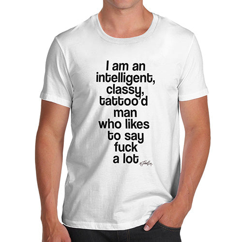 Intelligent Classy Tattoo'd Man Men's T-Shirt