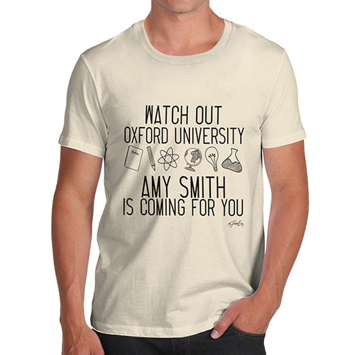 Personalised Watch Out University Men's T-Shirt