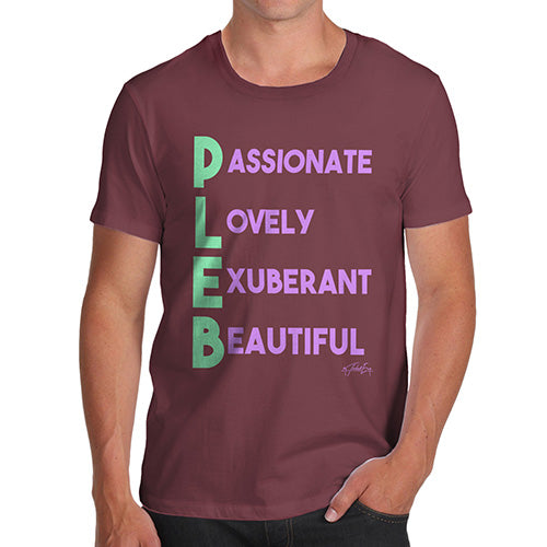 Pleb Acrostic Poem Men's T-Shirt