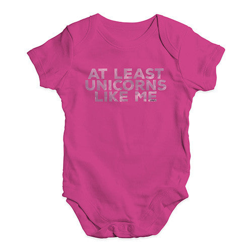 At Least Unicorns Like Me Baby Unisex Baby Grow Bodysuit