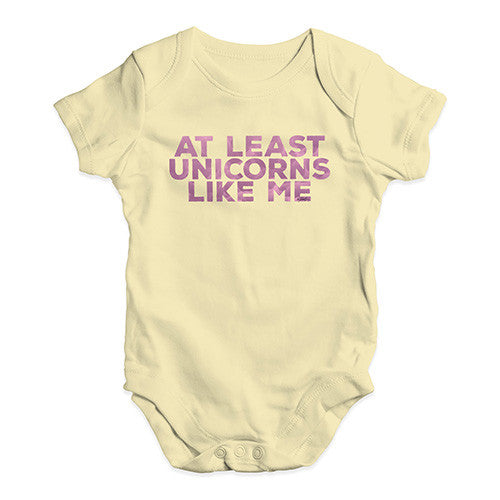 At Least Unicorns Like Me Baby Unisex Baby Grow Bodysuit