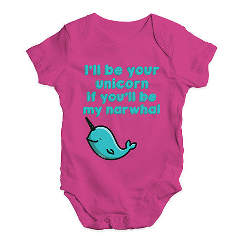 I'm Your Unicorn You Be My Narwhal Baby Unisex Baby Grow Bodysuit