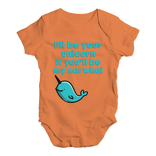 I'm Your Unicorn You Be My Narwhal Baby Unisex Baby Grow Bodysuit