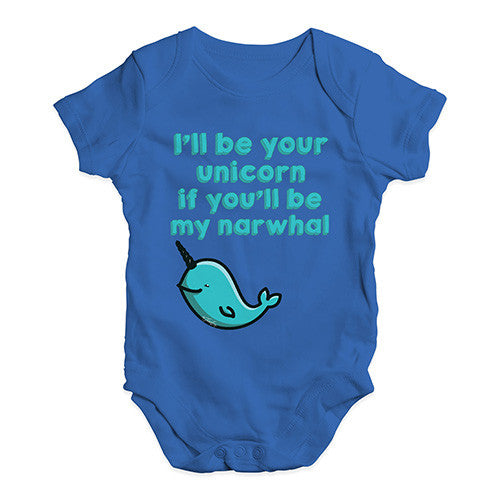 I'm Your Unicorn You Be My Narwhal Baby Unisex Baby Grow Bodysuit