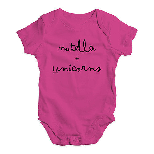 Nutella + Unicorns Baby Unisex Baby Grow Bodysuit