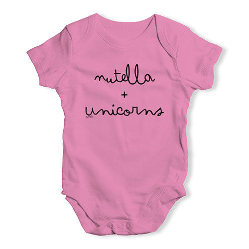 Nutella + Unicorns Baby Unisex Baby Grow Bodysuit