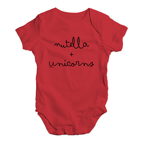 Nutella + Unicorns Baby Unisex Baby Grow Bodysuit