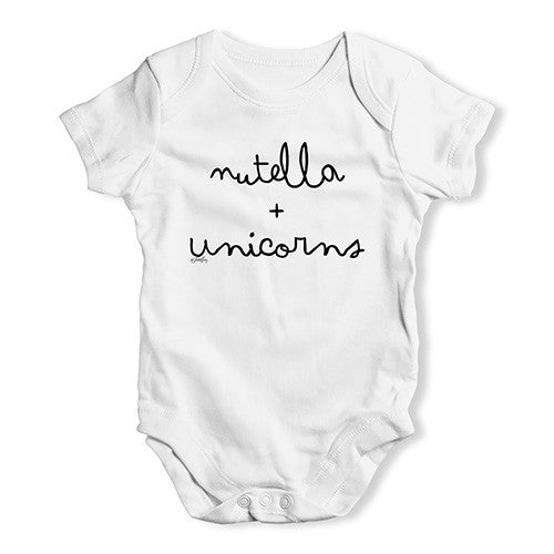 Nutella + Unicorns Baby Unisex Baby Grow Bodysuit