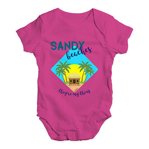 Sandy Beaches They're My Thing Baby Unisex Baby Grow Bodysuit