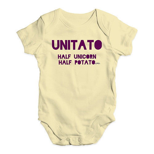 Unitato Half Unicorn Half Potato Baby Unisex Baby Grow Bodysuit