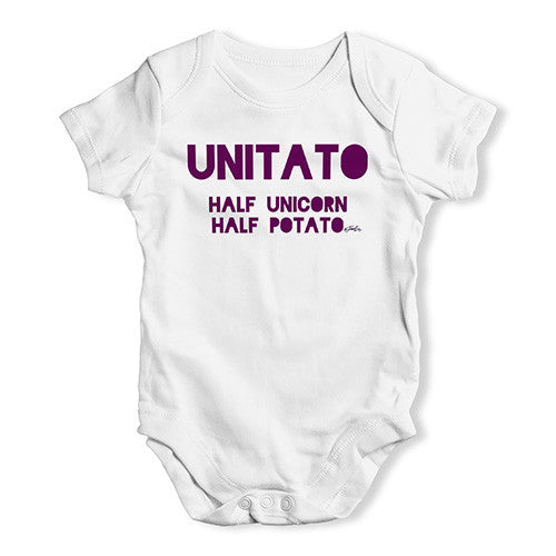 Unitato Half Unicorn Half Potato Baby Unisex Baby Grow Bodysuit