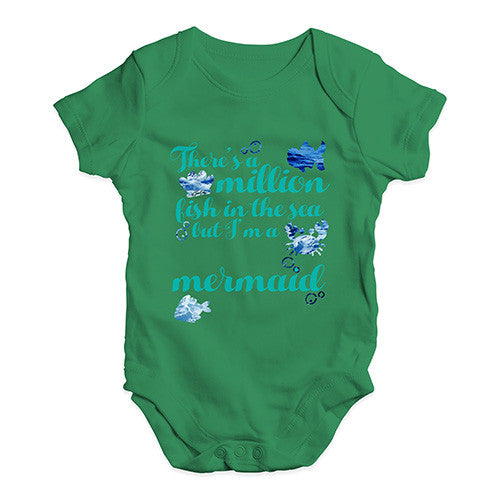 Million Fish In The Sea But I'm A Mermaid Baby Unisex Baby Grow Bodysuit