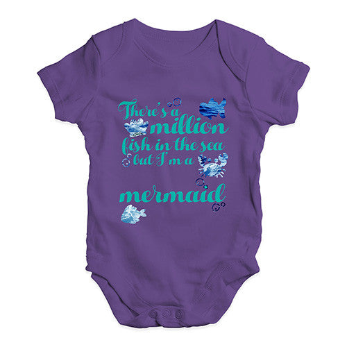 Million Fish In The Sea But I'm A Mermaid Baby Unisex Baby Grow Bodysuit