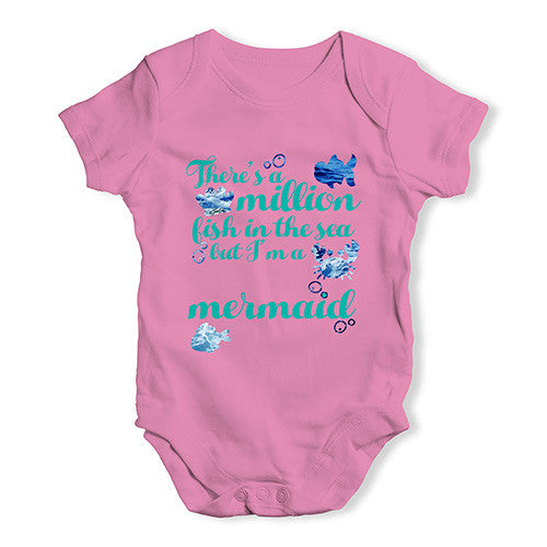 Million Fish In The Sea But I'm A Mermaid Baby Unisex Baby Grow Bodysuit