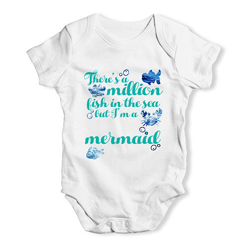 Million Fish In The Sea But I'm A Mermaid Baby Unisex Baby Grow Bodysuit