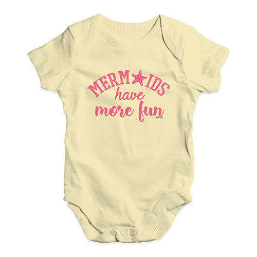 Mermaid's Have More Fun Baby Unisex Baby Grow Bodysuit