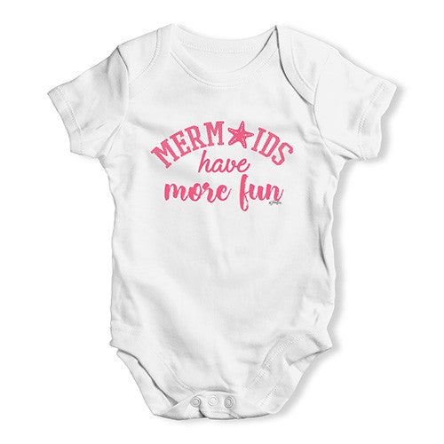 Mermaid's Have More Fun Baby Unisex Baby Grow Bodysuit