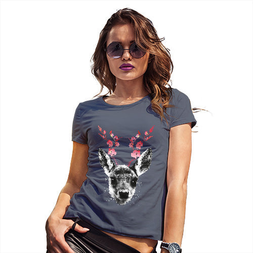 Floral Deer Women's T-Shirt 