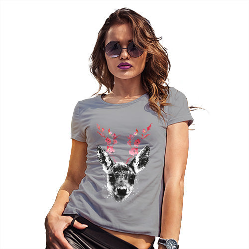 Floral Deer Women's T-Shirt 