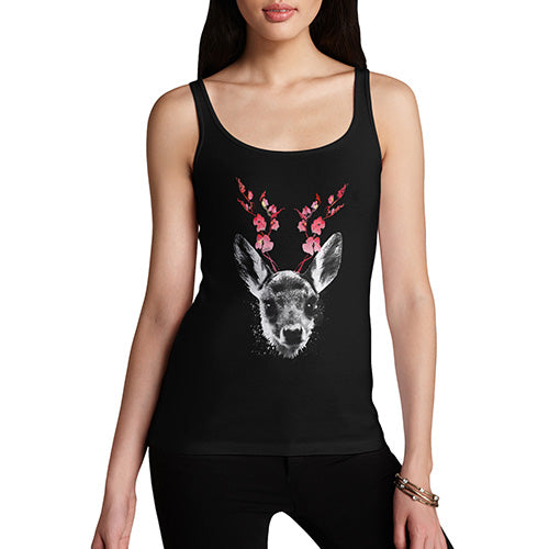 Floral Deer Women's Tank Top