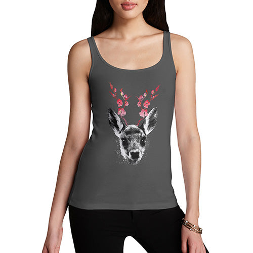 Floral Deer Women's Tank Top