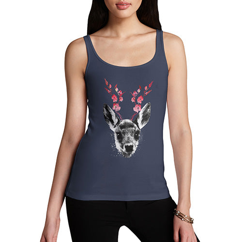 Floral Deer Women's Tank Top