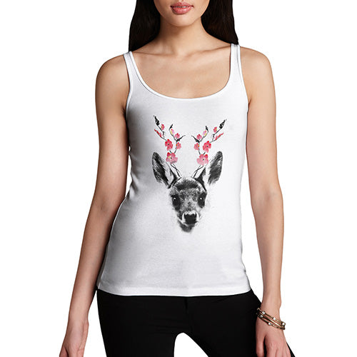 Floral Deer Women's Tank Top