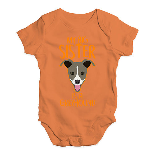 My Big Sister Is A Greyhound Baby Unisex Baby Grow Bodysuit