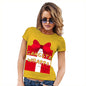 Womens Novelty T Shirt Gangsta Wrappa Women's T-Shirt Medium Yellow