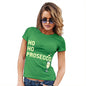 Womens Novelty T Shirt Christmas Ho Ho Prosecco Women's T-Shirt X-Large Green