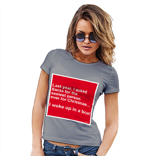 Funny T-Shirts For Women Sarcasm Last Christmas I Woke Up Women's T-Shirt X-Large Light Grey