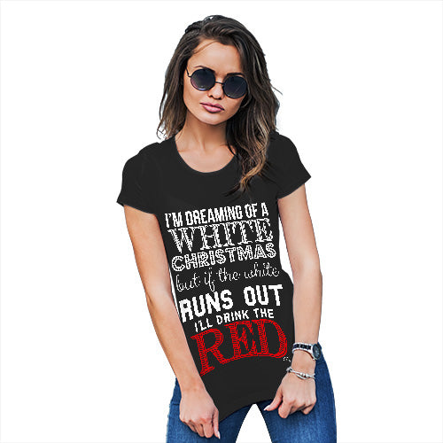 Funny T Shirts For Mom I'll Drink The Red Women's T-Shirt X-Large Black