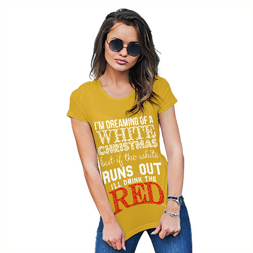 Funny Tshirts For Women I'll Drink The Red Women's T-Shirt Small Yellow