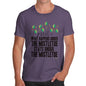 Funny Mens T Shirts What Happens Under The Mistletoe Men's T-Shirt Large Plum