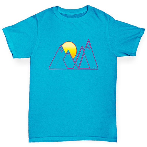 Triangle Mountain Sunset Boy's T-Shirt