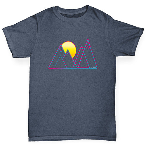 Triangle Mountain Sunset Boy's T-Shirt