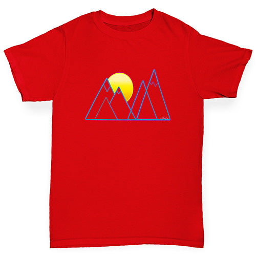Triangle Mountain Sunset Boy's T-Shirt