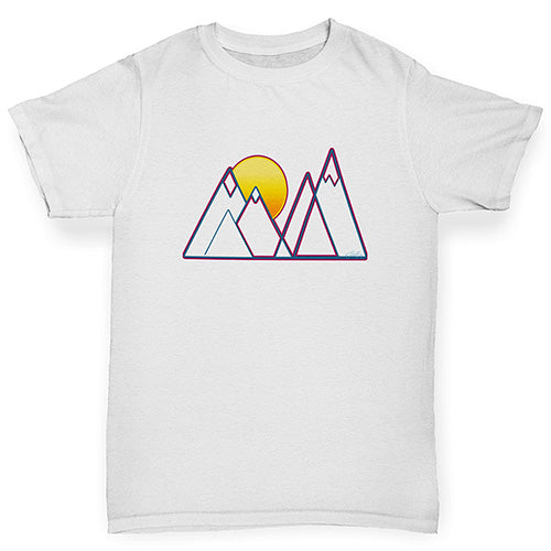 Triangle Mountain Sunset Boy's T-Shirt