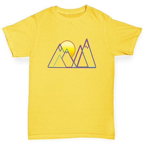 Triangle Mountain Sunset Boy's T-Shirt