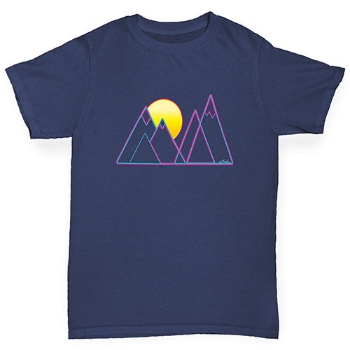 Triangle Mountain Sunset Girl's T-Shirt 