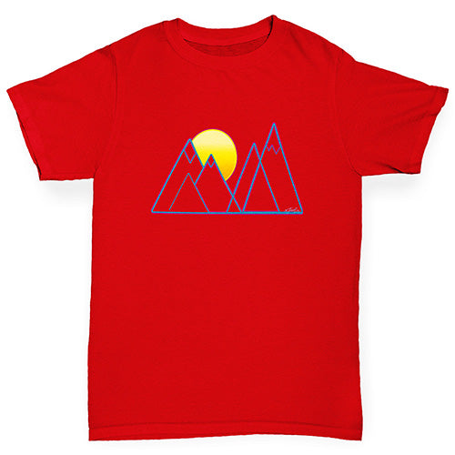 Triangle Mountain Sunset Girl's T-Shirt 