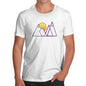 Triangle Mountain Sunset Men's T-Shirt