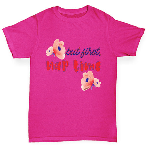 But First Nap Time Girl's T-Shirt 