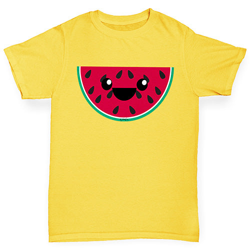 Happy Cartoon Watermelon Boy's T-Shirt