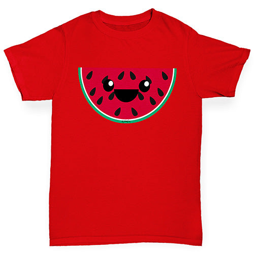 Happy Cartoon Watermelon Girl's T-Shirt 